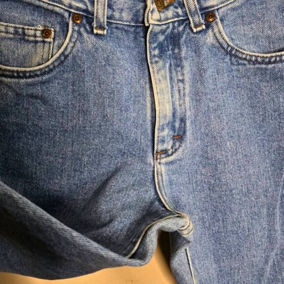 Vintage Lee Jeans 90s High Rise Tapered Denim Women's Size 7 Medium Wash - Picture 8 of 9